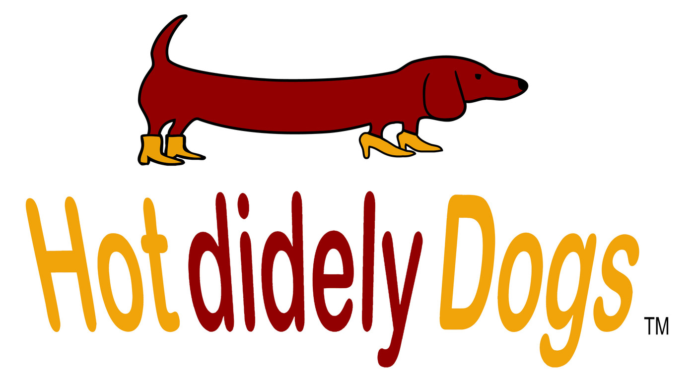 Close-up of a gourmet hot dog loaded with fresh toppings and premium condiments from Hot Didely Dogs catering
